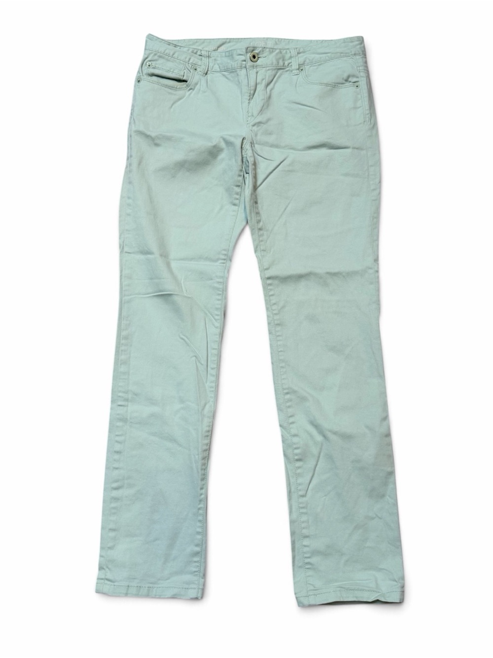 LOFT Pale Mint Modern Straight Straight-Leg Pants